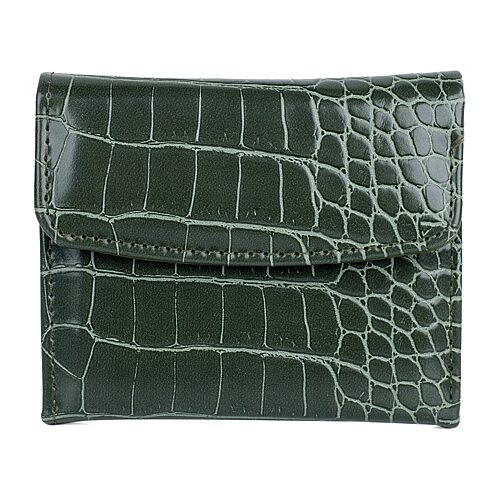 Julia Buxton Mini Womens Trifold Wallet In Green