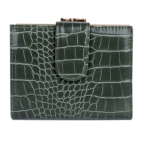 Julia Buxton Lexington Womens Bifold Wallet In Green