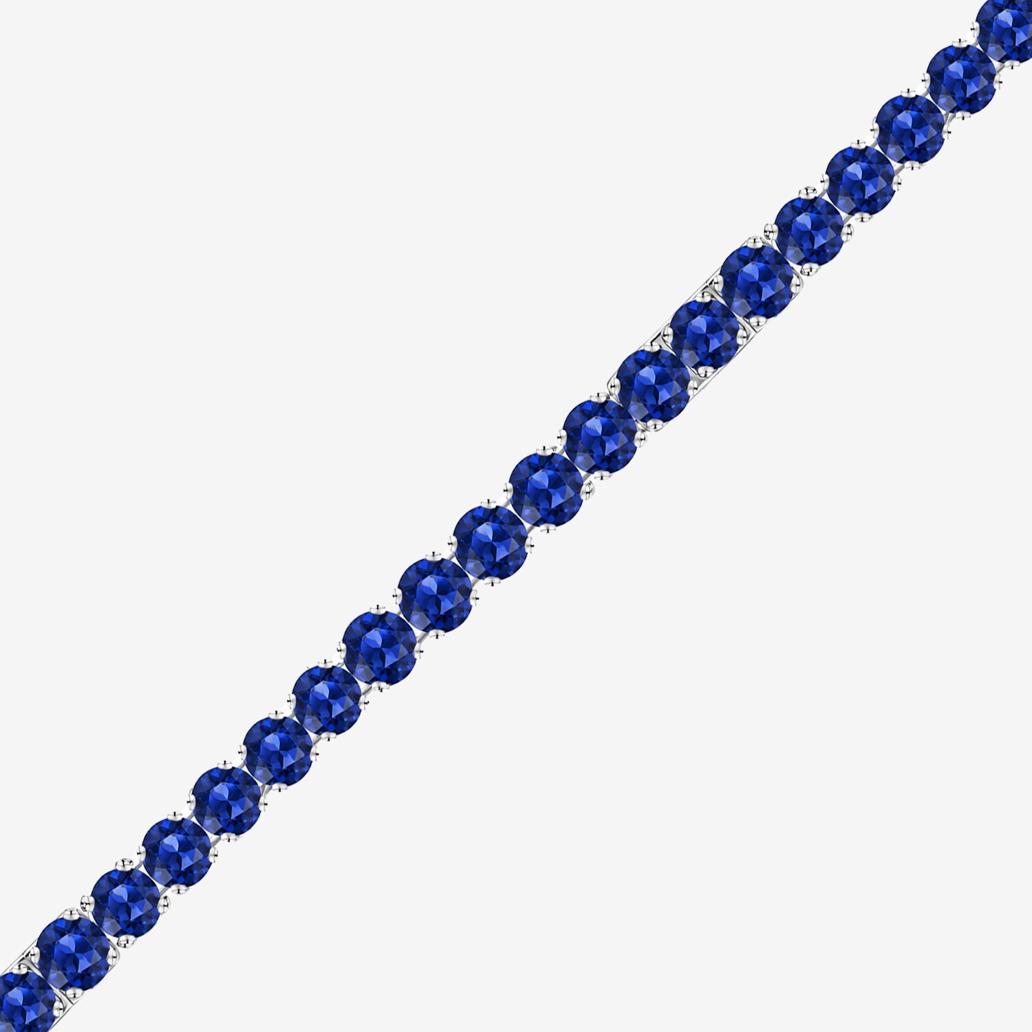 Womens Gemstone Sterling Silver 7.25 Inch Tennis Bracelet