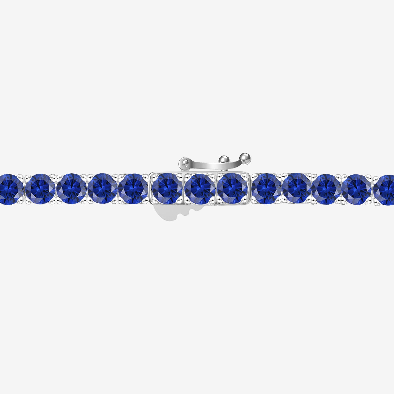 Womens Gemstone Sterling Silver 17 1/4 Inch Tennis Necklace