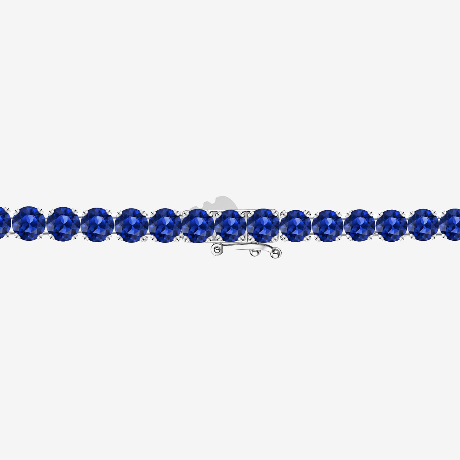 Womens Gemstone Sterling Silver 7.25 Inch Tennis Bracelet