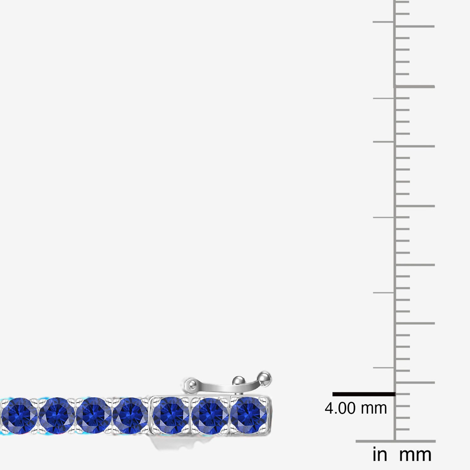 Womens Gemstone Sterling Silver 7.25 Inch Tennis Bracelet