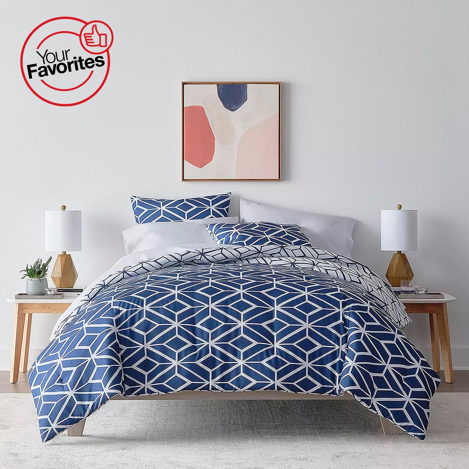 Home Expressions Ayden Geometric Reversible Complete Bedding Set with Sheets