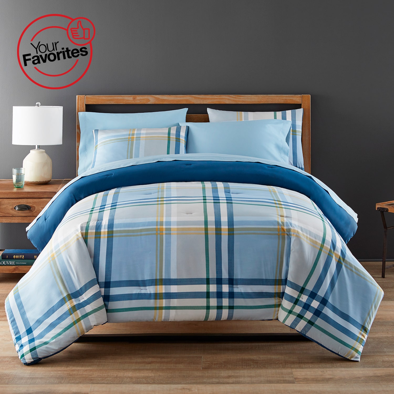 Home Expressions Callum Plaid Complete Bedding Set with Sheets