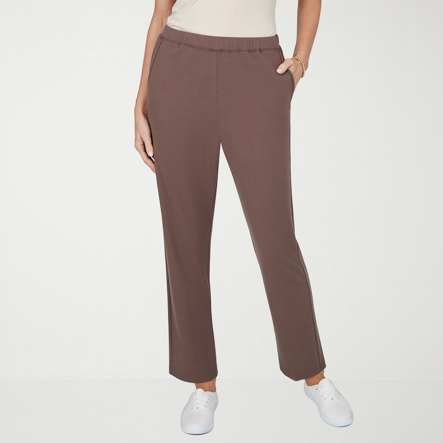 Alfred Dunner Womens Straight Pull-On Pant