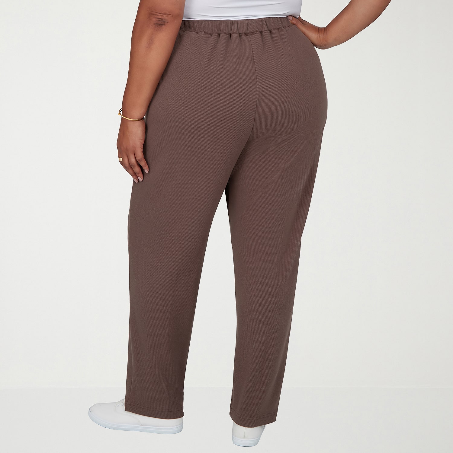 Alfred Dunner Luxe Be A Lady Womens Plus Straight Pull-On Pant