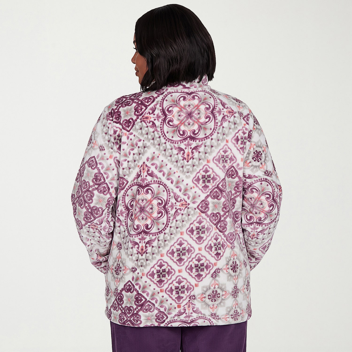 Alfred Dunner Vail Womens Plus Fleece Jacket