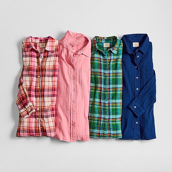 St. John's Bay Womens Long Sleeve Regular Fit Button-Down Shirt