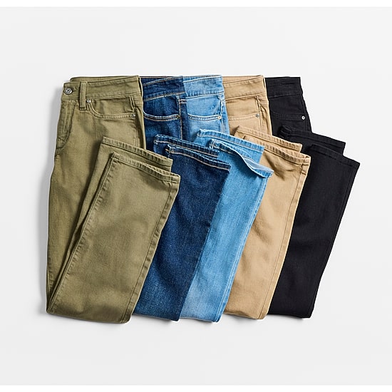 St. John's Bay Womens Mid Rise Secretly Slender Straight Leg Jean
