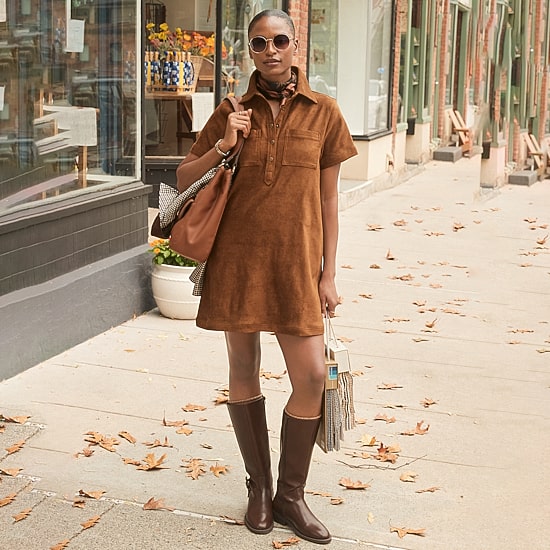St. John's Bay Womens Short Sleeve Shirt Dress