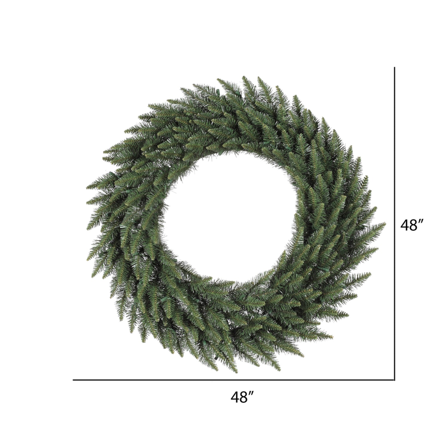 Vickerman 48" Camdon Fir Christmas Wreath Unlit"