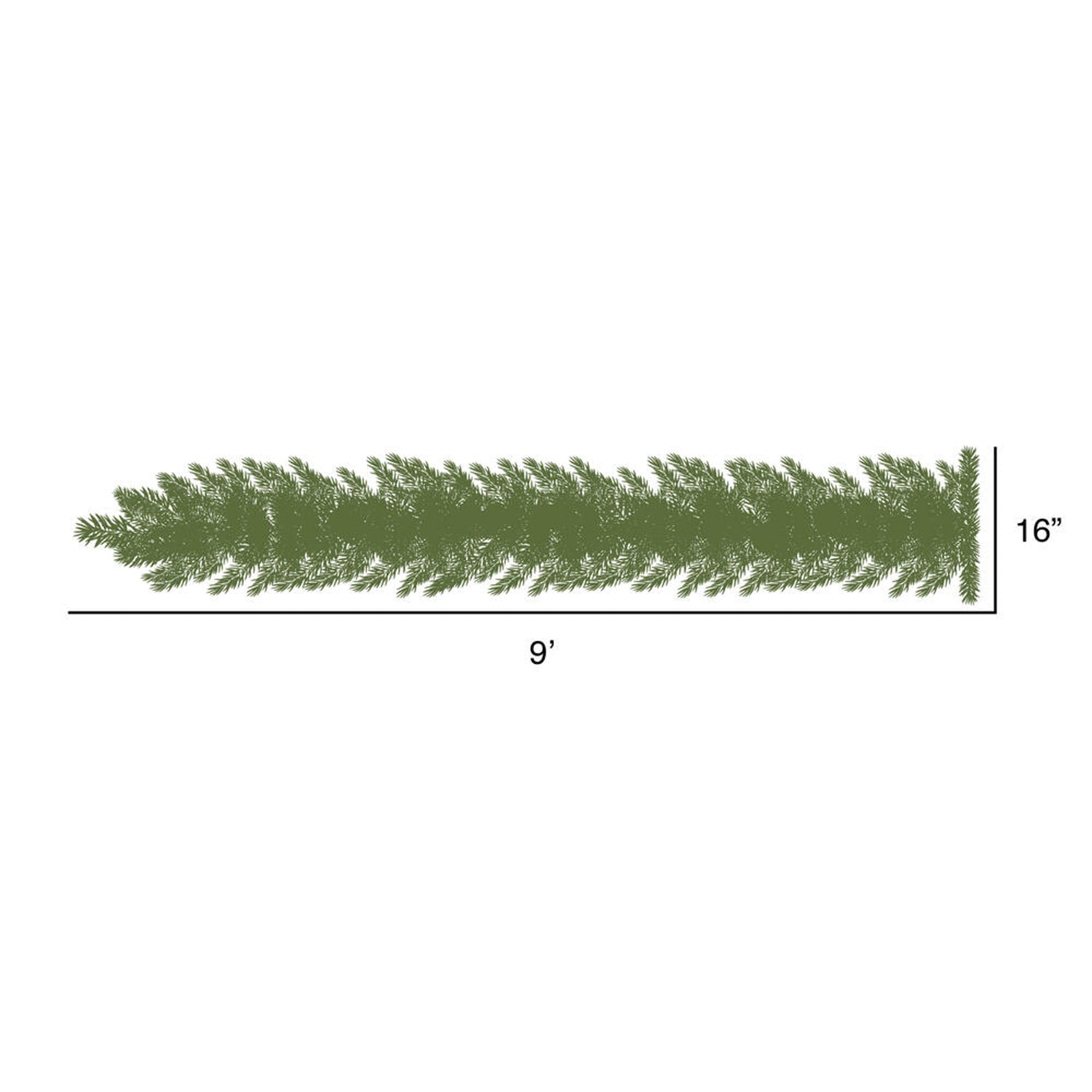 Vickerman 9' Camdon Fir Christmas Garland with 150Warm White LED Lights
