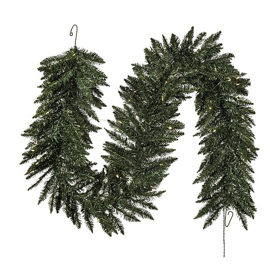 Vickerman 9' Camdon Fir Christmas Garland with 150Warm White LED Lights