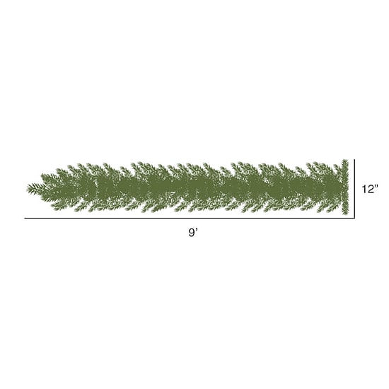 Vickerman 9' Crystal White Spruce Christmas Garland Unlit