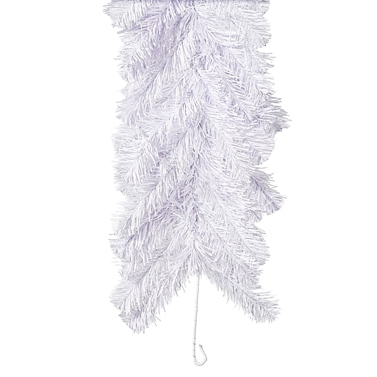 Vickerman 9' Crystal White Spruce Christmas Garland Unlit