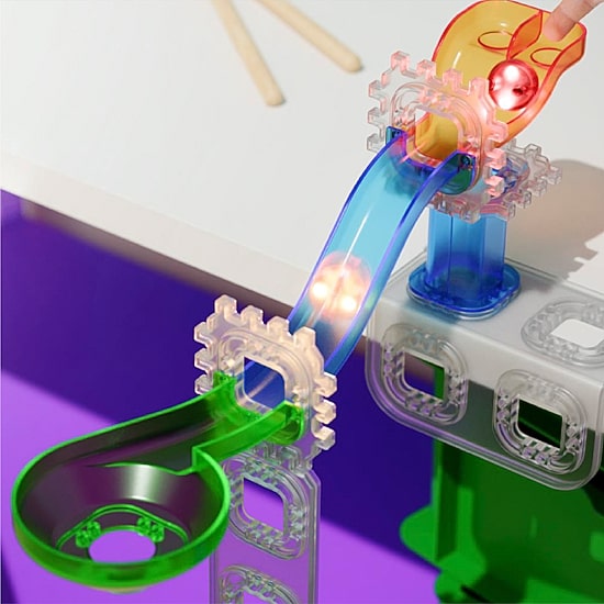 Discovery Mindblown Glow Roll Marble Run Interactive Toy