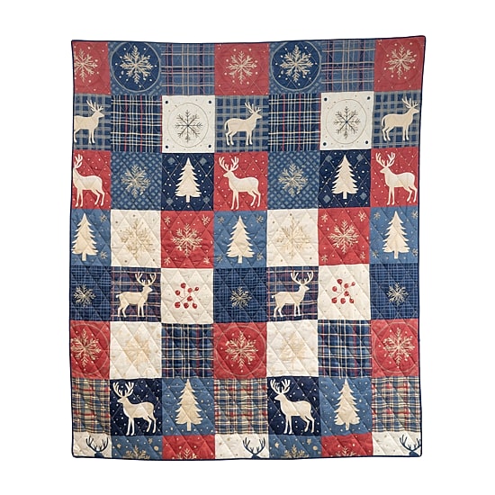 Your Lifestyle By Donna Sharp Noel Patch Quilted Throw