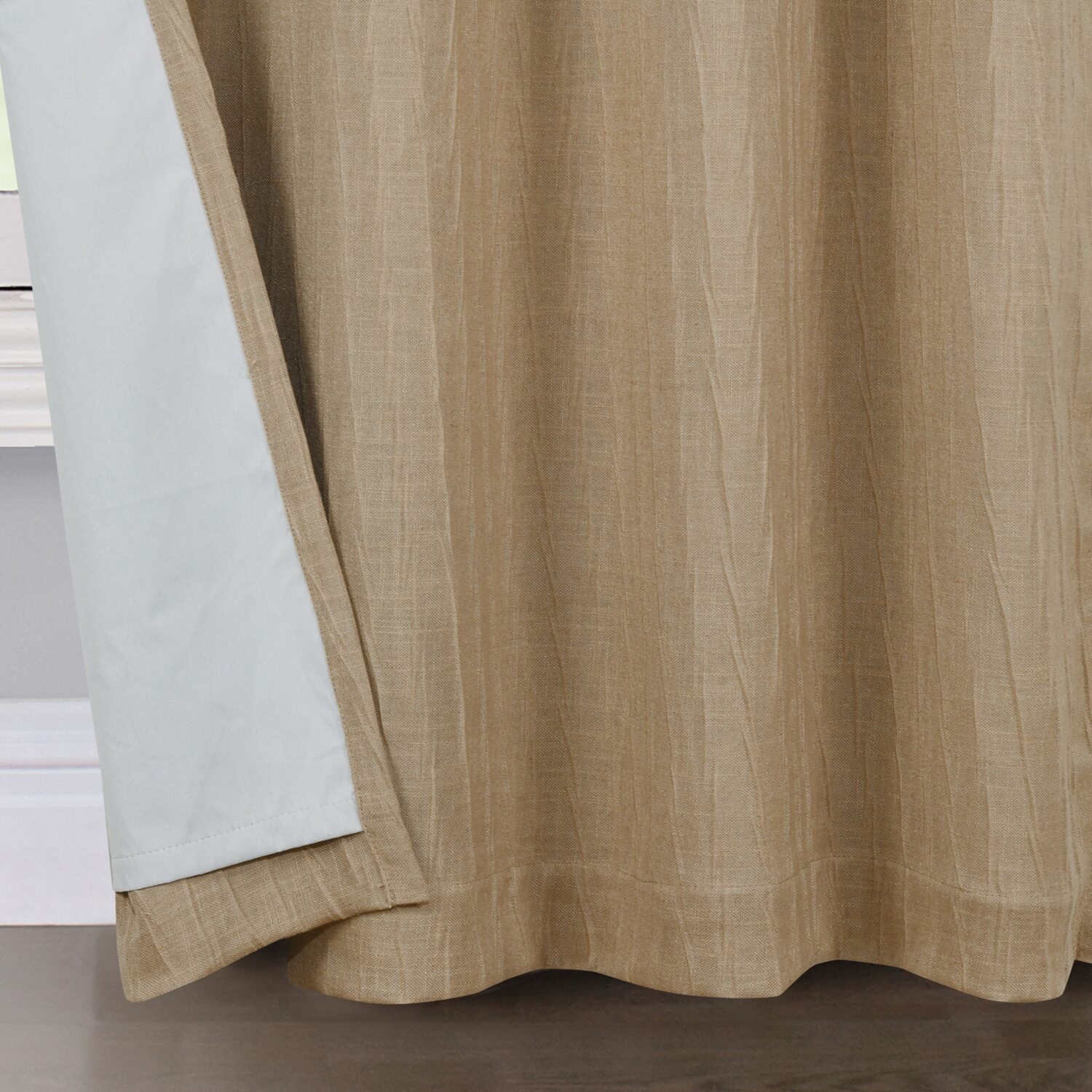Max Blackout Crestview Crushed Grommet Top 100% Single Curtain Panel