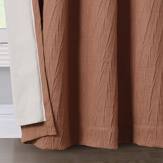 Max Blackout Crestview Crushed Grommet Top 100% Blackout Single Curtain Panel