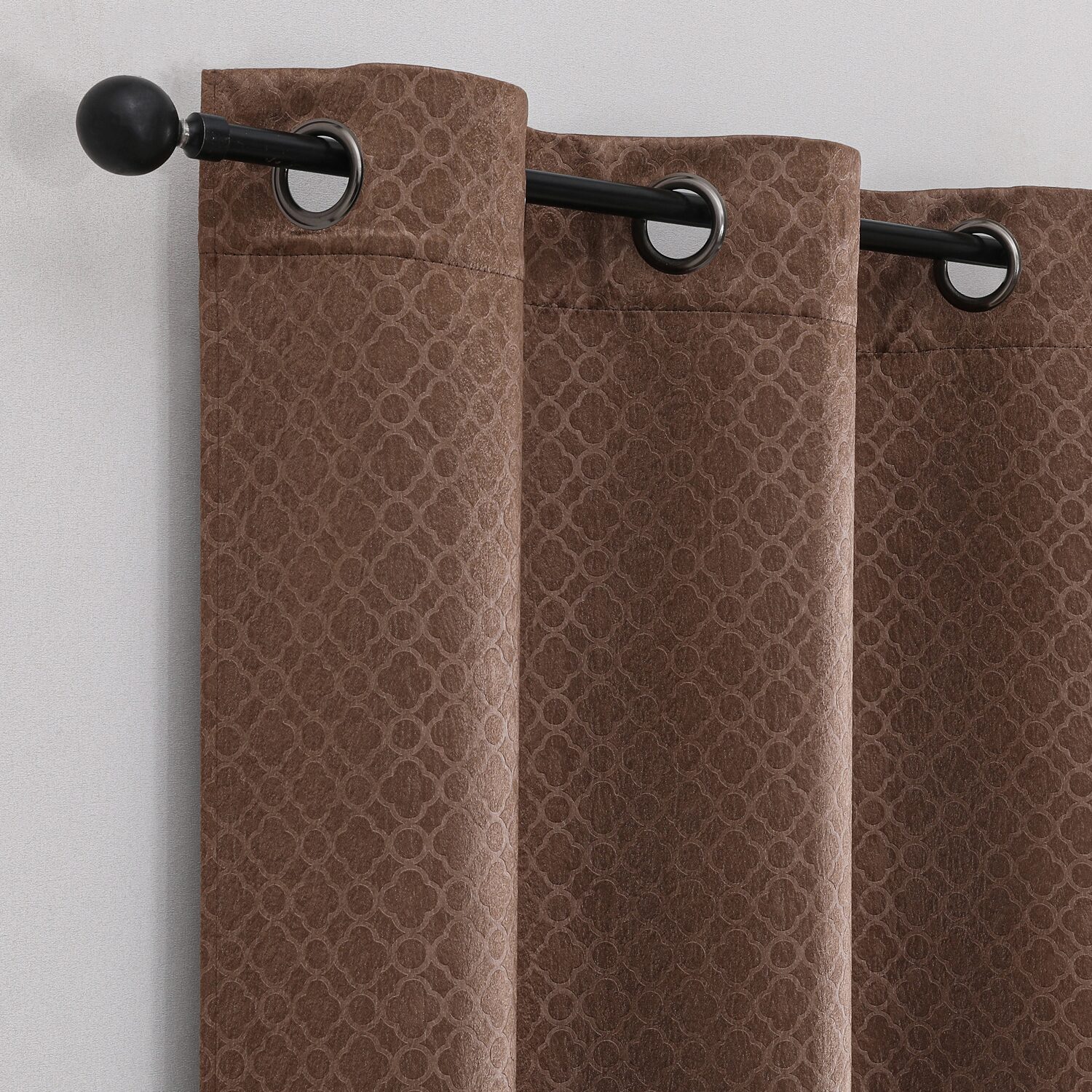 Regal Home Grommet Top Embossed Blackout Set of 2 Curtain Panel