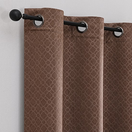 Regal Home Grommet Top Embossed Blackout Set of 2 Curtain Panel