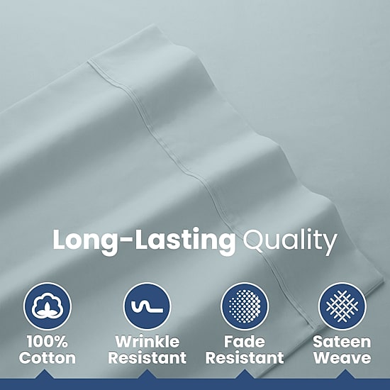 Martex T400 Sateen 400tc Wrinkle Resistant Deep Pocket Sheet Set