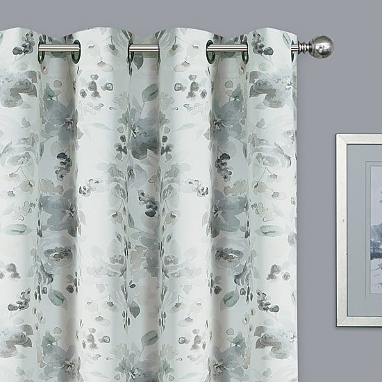 Regal Home Oliver Printed Grommet Top Blackout Set of 2 Curtain Panel