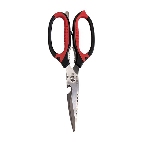 Joyce Chen Deluxe Multi-Use, 9" Red & Black Handles Kitchen Shears