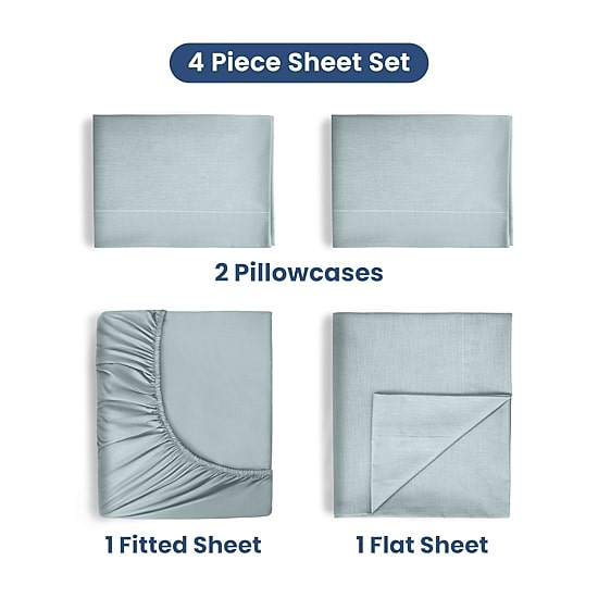 Martex T400 Sateen 400tc Wrinkle Resistant Deep Pocket Sheet Set