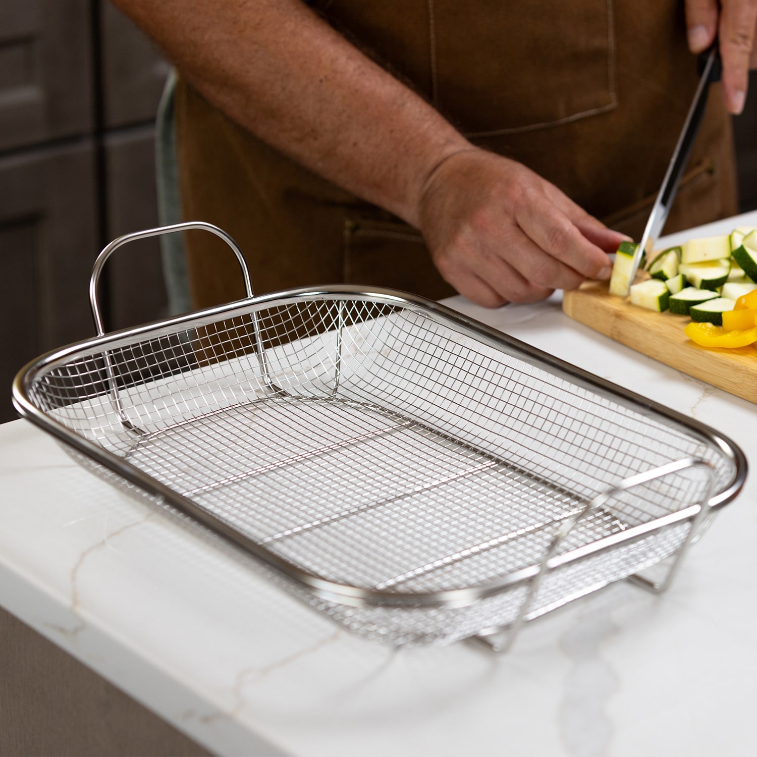 MAVERICK® Stainless Steel Mesh Roasting Pan Grill Basket