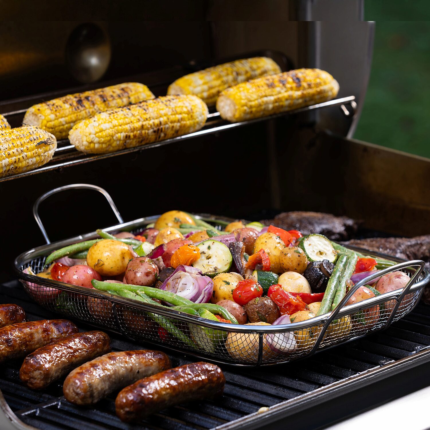 MAVERICK® Stainless Steel Mesh Roasting Pan Grill Basket