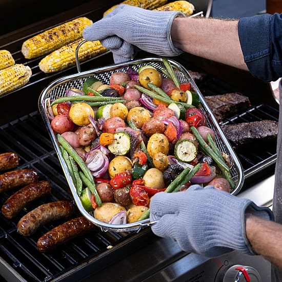 MAVERICK® Stainless Steel Mesh Roasting Pan Grill Basket