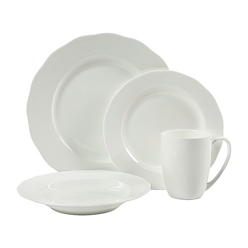 Gibson Coupe 16-pc. Bone China Dinnerware Set In White