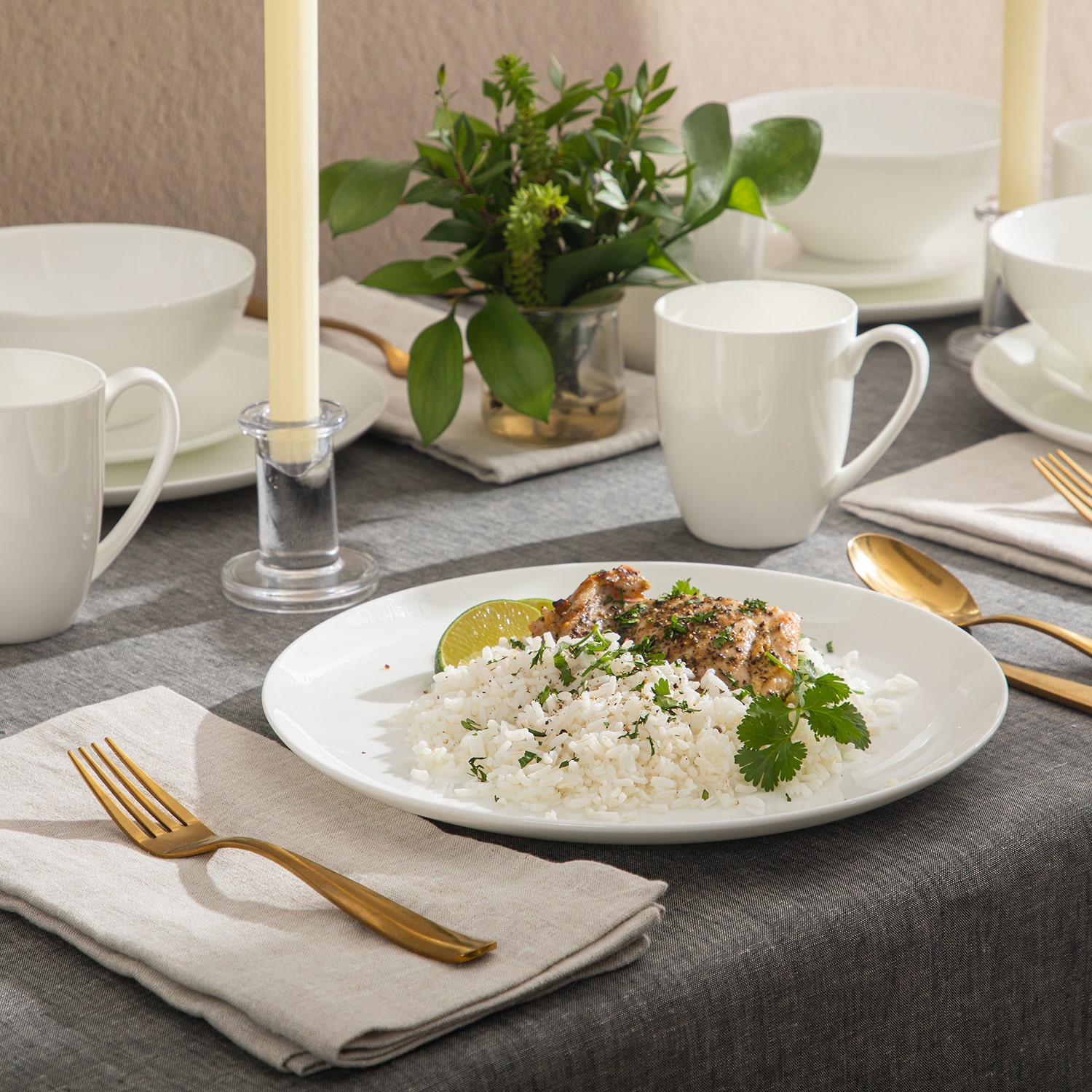 Gibson Eva 16-pc. Bone China Dinnerware Set