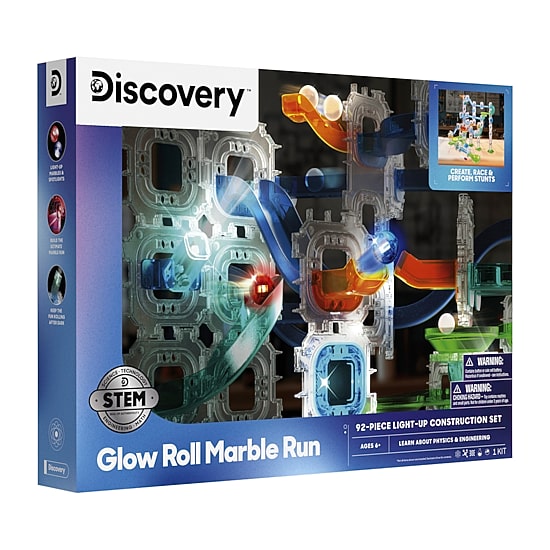 Discovery Mindblown Glow Roll Marble Run Interactive Toy