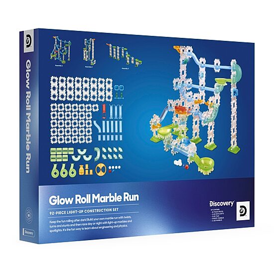 Discovery Mindblown Glow Roll Marble Run Interactive Toy