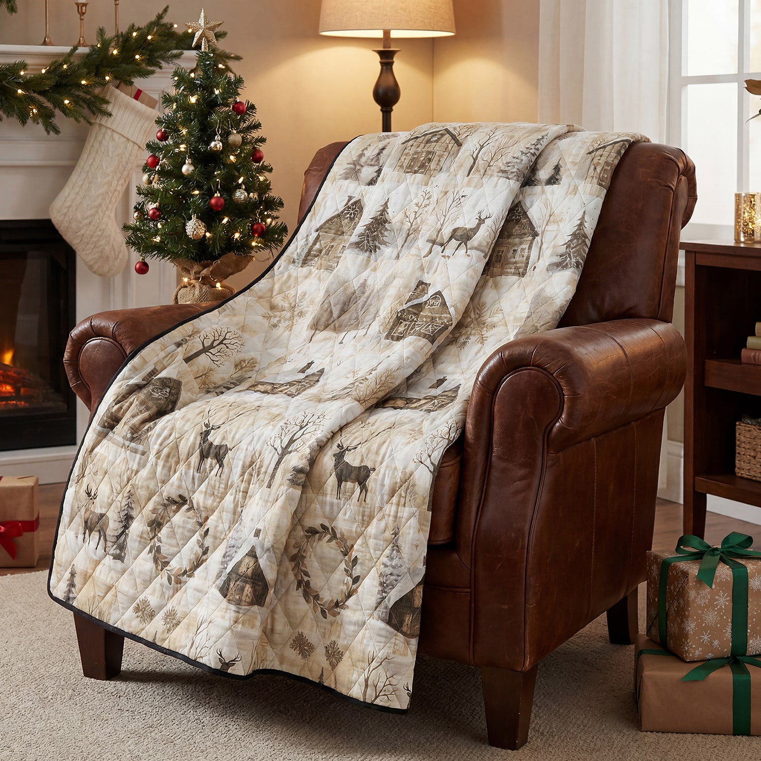 Your Lifestyle By Donna Sharp Antique Winter Quilted Throw