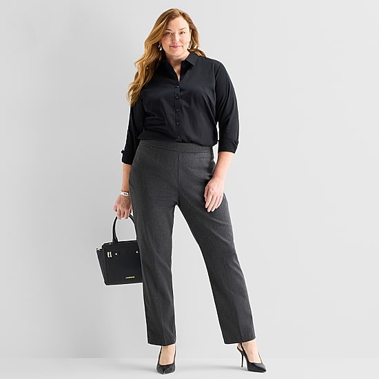Liz Claiborne Lisa Womens Straight Pull-On Pant