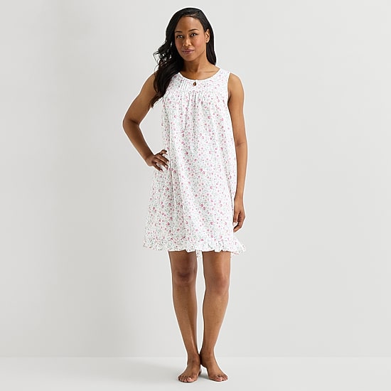 Adonna Womens Sleeveless Round Neck Nightgown