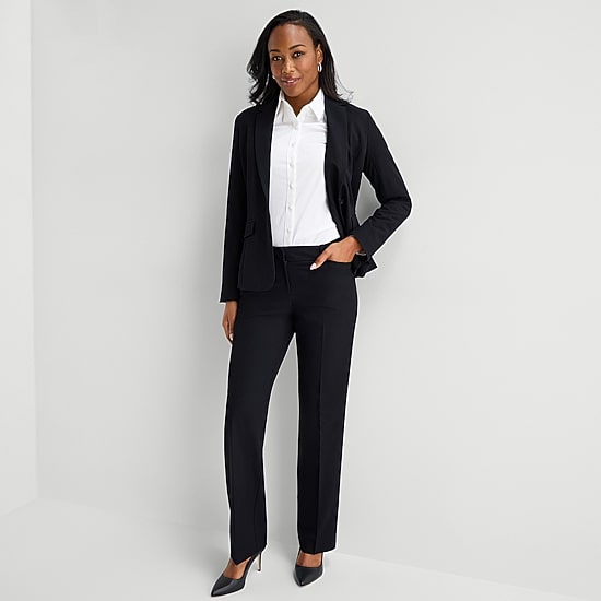 Liz Claiborne Audra Womens Tall Straight Mid Rise Trouser