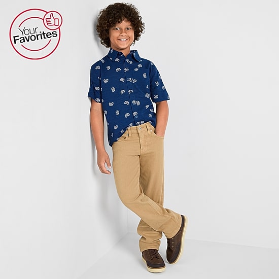 Thereabouts Little & Big Kid Boys Adjustable Waist Stretch Fabric Straight Leg Jean