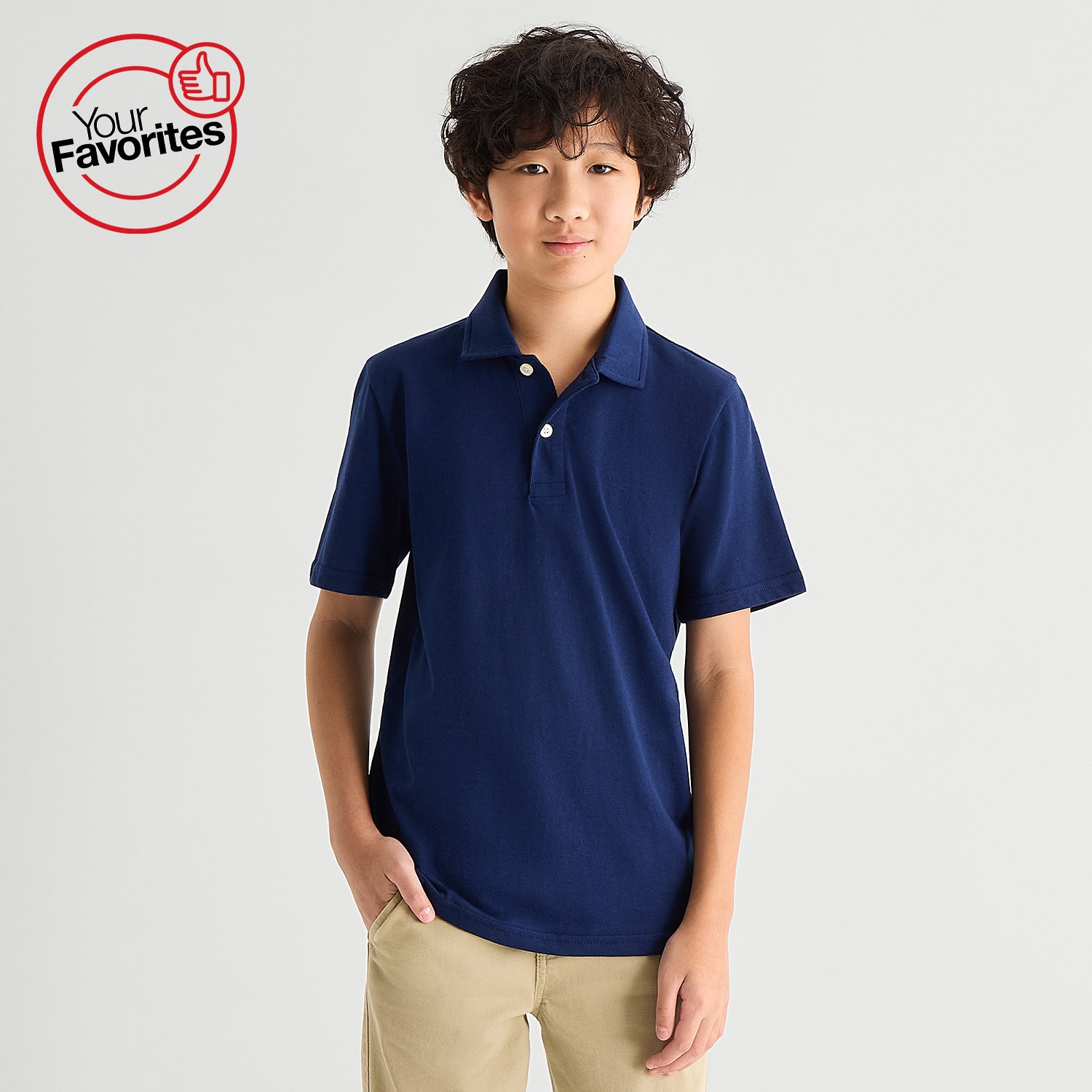 Thereabouts Little & Big Kid Boys Short Sleeve Regular Fit Polo Shirt