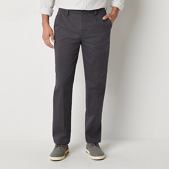 St. John's Bay Universal Wrinkle Free Easy Care Mens Classic Fit Pleated Pant