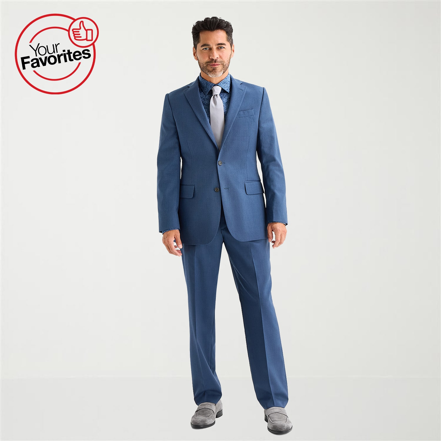 Stafford Coolmax All Season Ecomade Birdseye Signature Mens Stretch Fabric Classic Fit Flat Front Suit Pant
