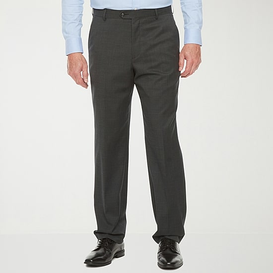 Stafford Coolmax All Season Ecomade Neat Mens Classic Fit Flat Front Suit Pant