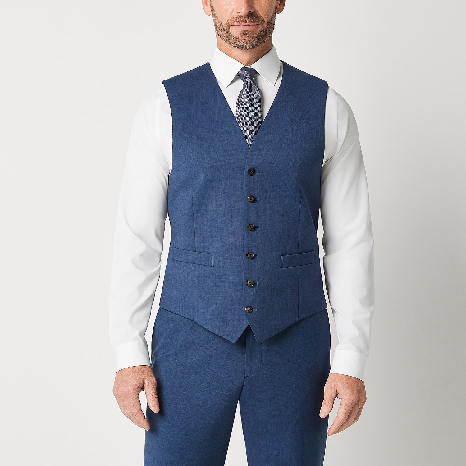 Stafford Coolmax All Season Ecomade Birdseye Signature Mens Stretch Fabric Classic Fit Suit Vest