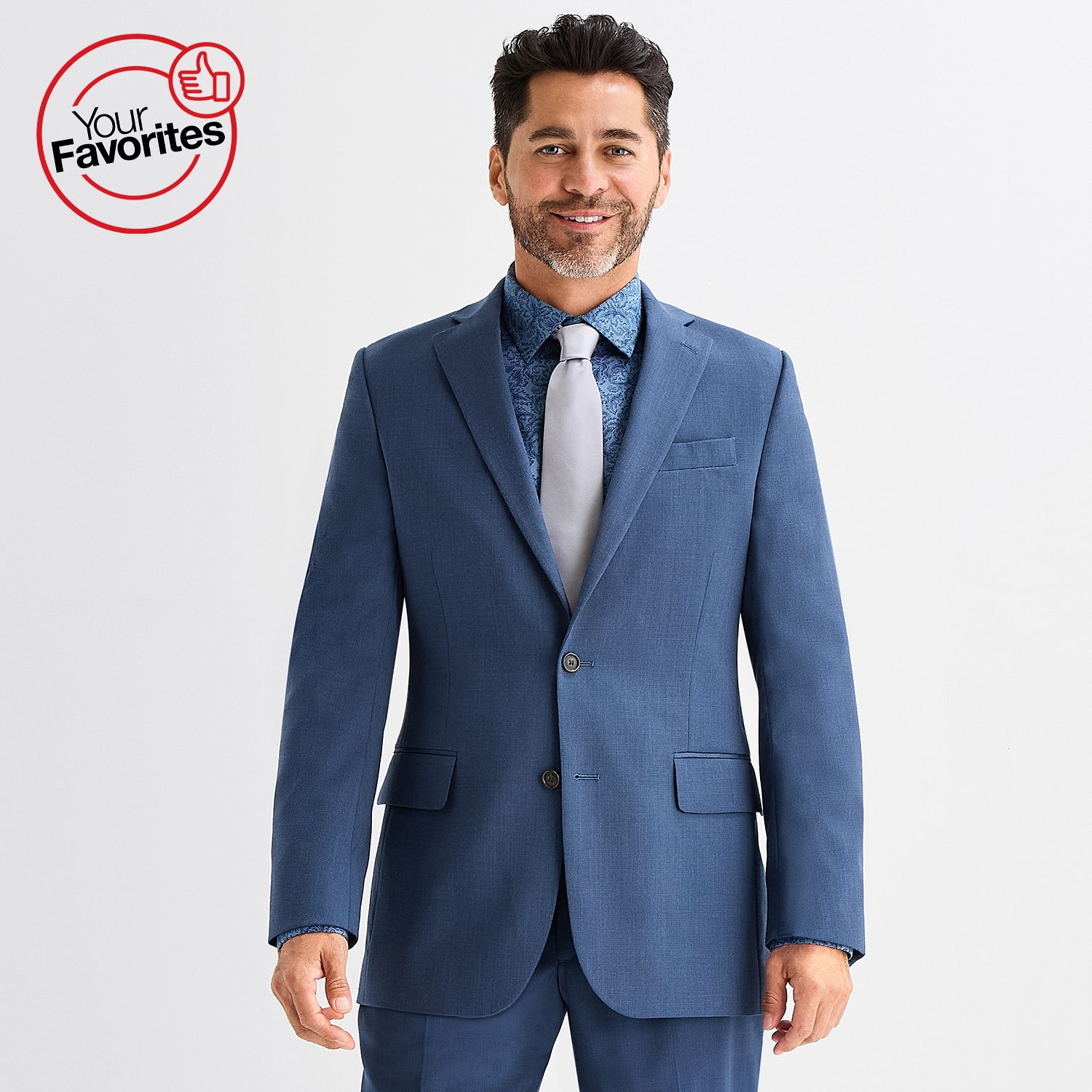 Stafford Coolmax All Season Ecomade Birdseye Signature Mens Stretch Fabric Classic Fit Suit Jacket