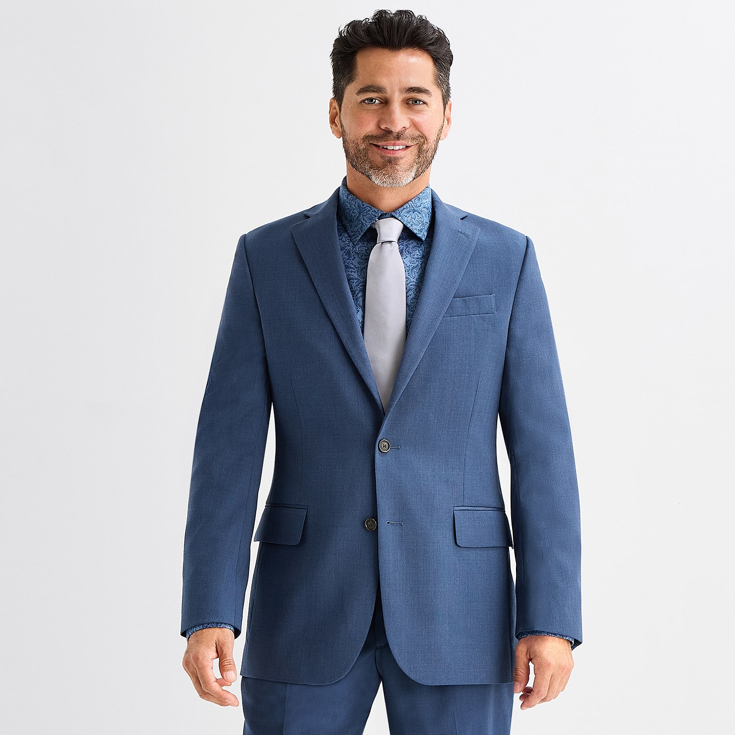 Stafford Coolmax All Season Ecomade Birdseye Signature Mens Stretch Fabric Classic Fit Suit Jacket