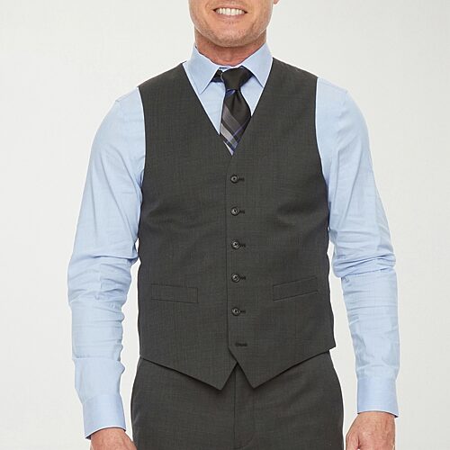 Stafford Coolmax All Season Ecomade Mens Big and Tall Classic Fit Suit Vest, 4x-large, Gray