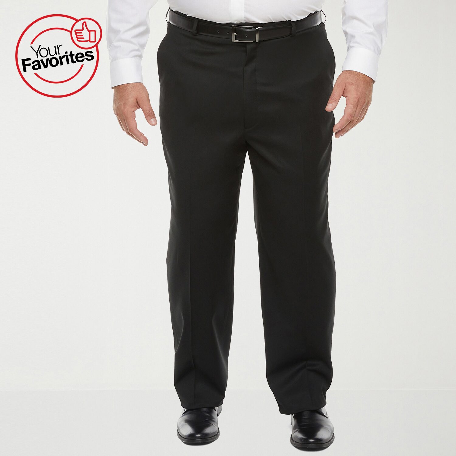 Stafford Coolmax All Season Ecomade Mens Big and Tall Classic Fit Flat Front Suit Pant